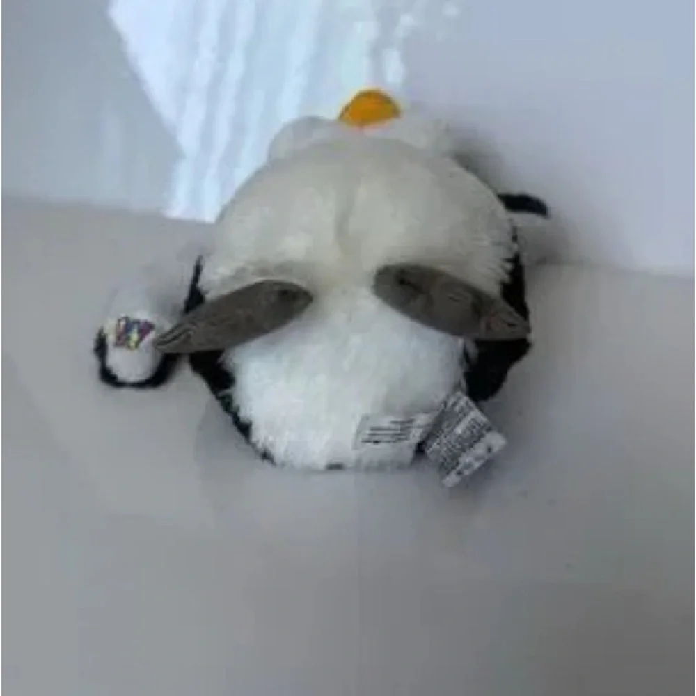 Plush Penguin Bird Toy - Black, White & Yellow